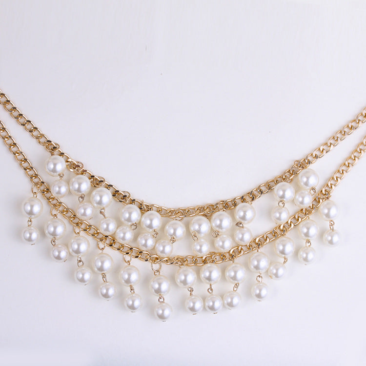 Multi-layer Perle Halsbånd